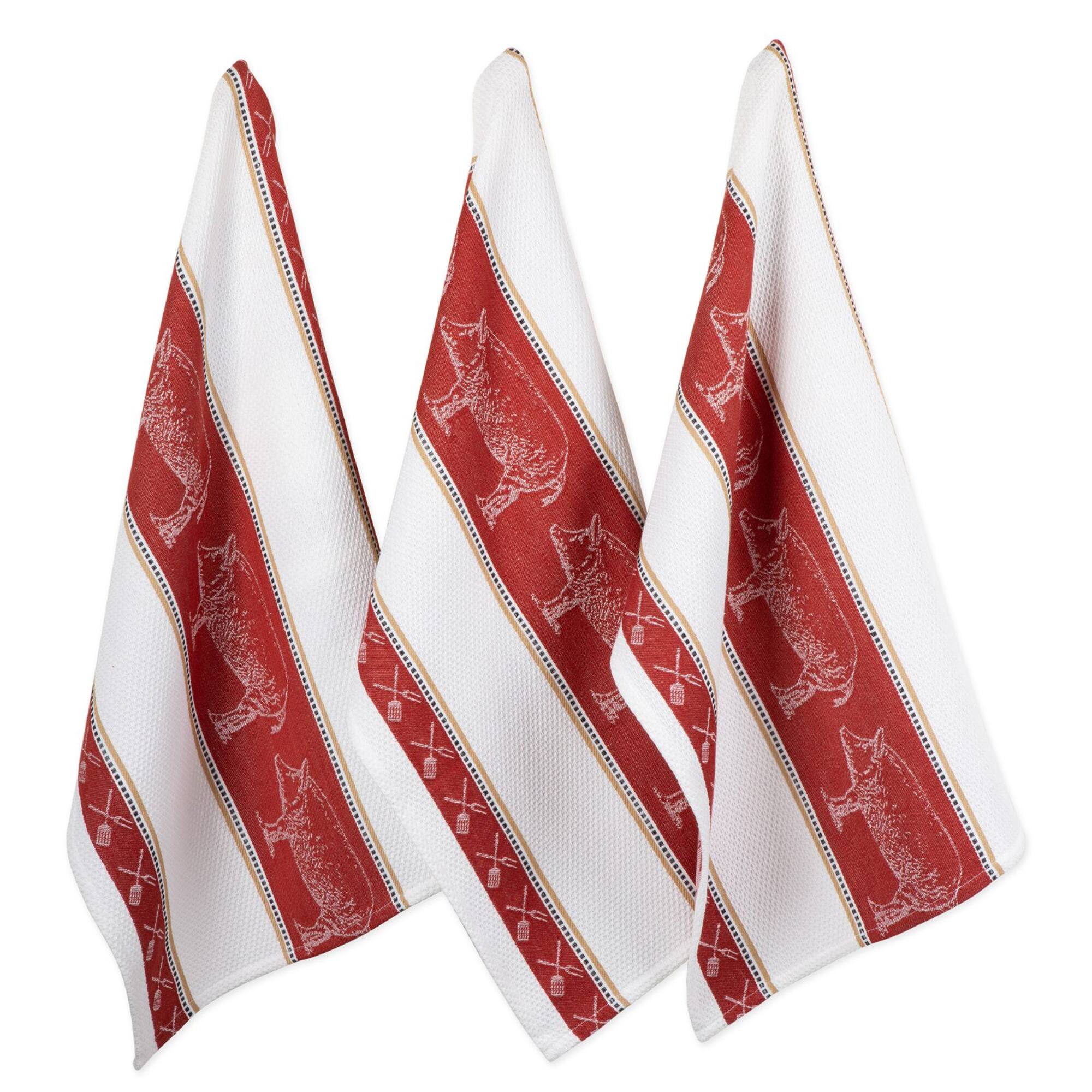 DII® Pig Jacquard Dishtowel, 3ct.